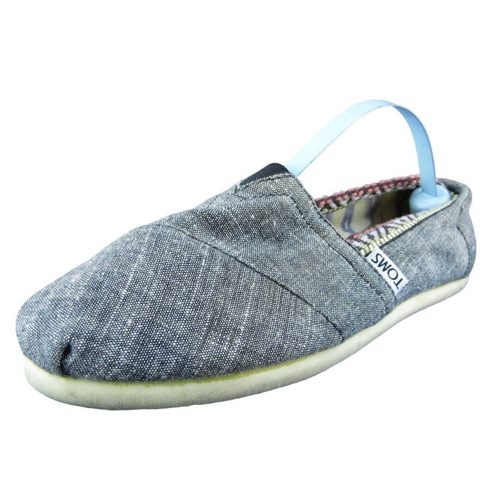 TOMS  Women Flat‎ Shoes Gray Fabric Slip On Size 6 Medium
